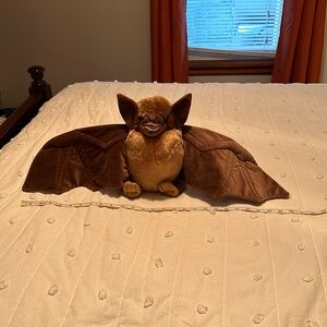 Wild Republic Plush Brown Bat 29" Wingspan 10" Body Stuffed Animal Toy